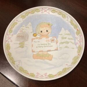 Vintage PreciousMoments I’mSendingYou AMerryChristmas 1998EditionCollectorsPlate